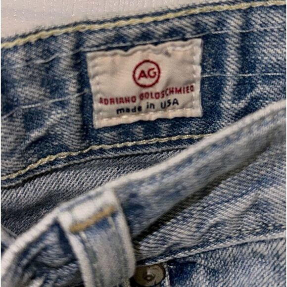 AG WOMEN’S 100%COTTON SLOUCHY SLIM CROP JEANS ZIPPERED GREAT CONDITION - Picture 4 of 8